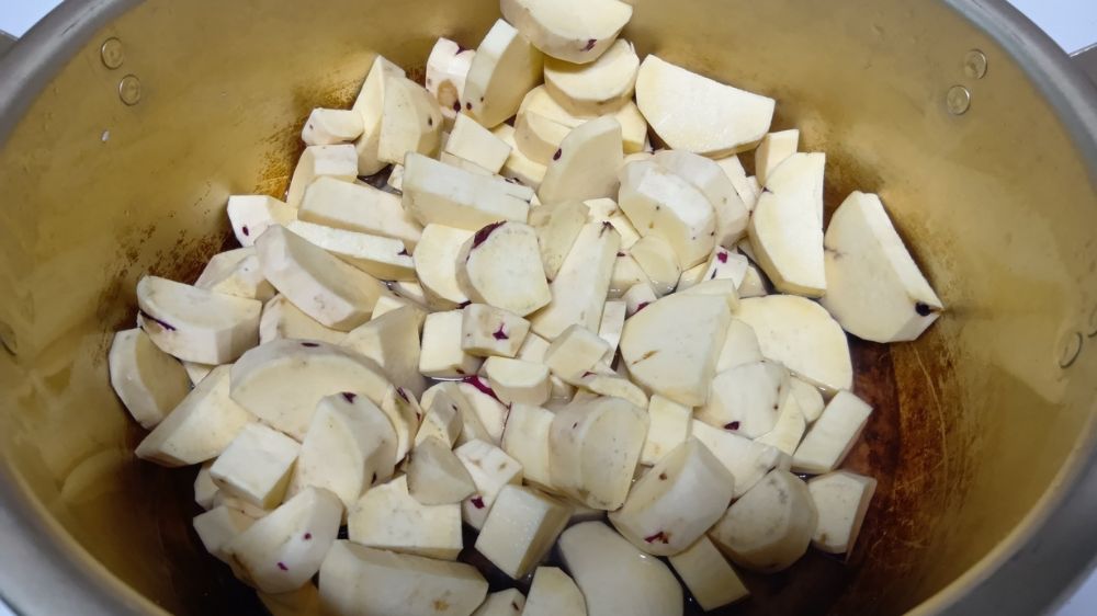 スイートポテト調理過程